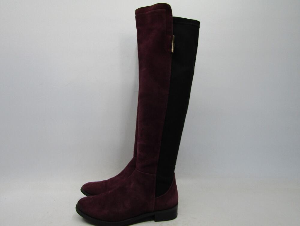 VINCE CAMUTO Womens Size 6.5 M Purple Suede Knee High Fashion Boots